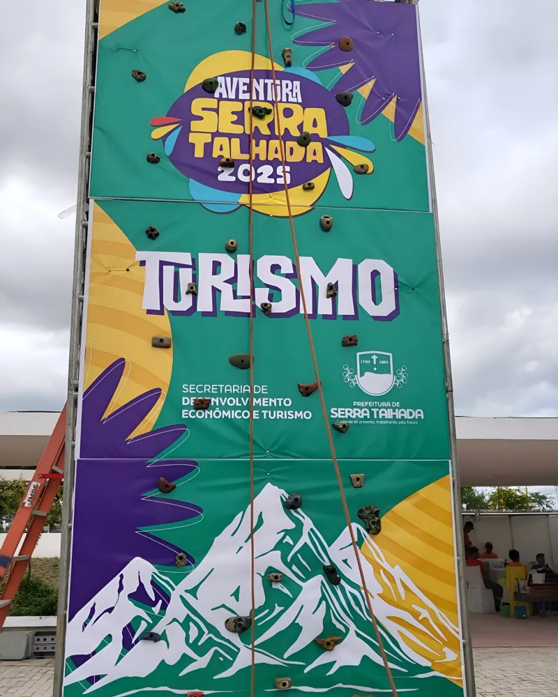 Torre de escalada do Aventura Serra Talhada 2025 — Tribo da Trilha PE